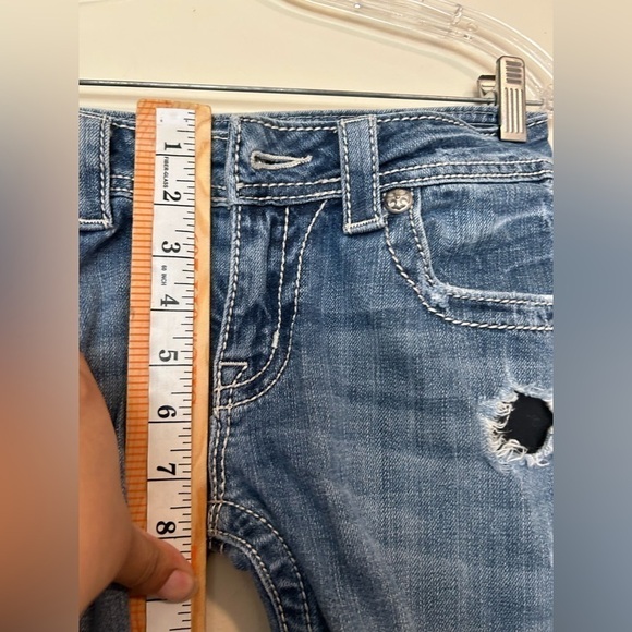 Miss Me Jeans Cross Angel Wings boot cut style Jp5117UR Blue cowgirl western 27 - Picture 10 of 11